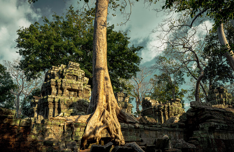 tempelcomplex bij Angkor Wat, Siem Reap Cambodja