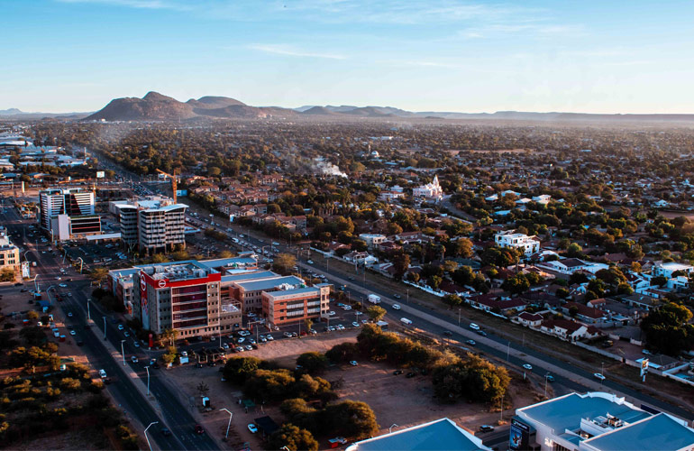 Central Business District in Gaborone, Botswana