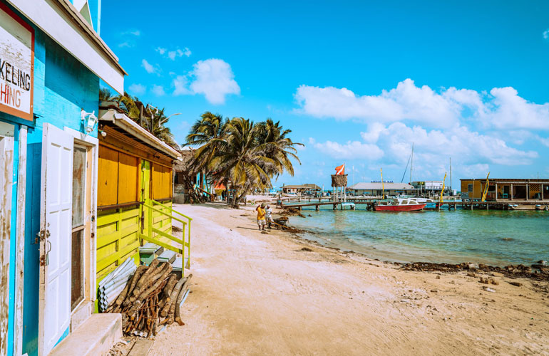 Strand van Ambergris Caye, Belize